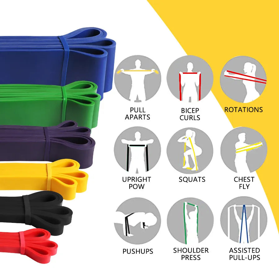 Resistance Bands Exercise Elastic Workout Ruber Loop Strength Rubber Band Gym Fitness Equipment Training Expander Unisex - Tasawoq
