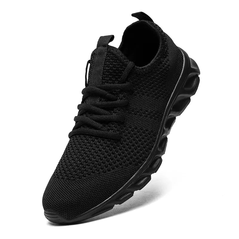 Men Casual Sport Shoes Light Sneakers White Outdoor Breathable Mesh Black Running Shoes Athletic Jogging Tennis Shoes - Tasawoq