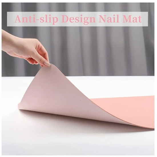 Nail Art Table Mat Foldable Hand Rest Pad For Nail Armrest Cushion Waterproof Scratch Dirt Resistant Leather Studio Desk Mat - Tasawoq