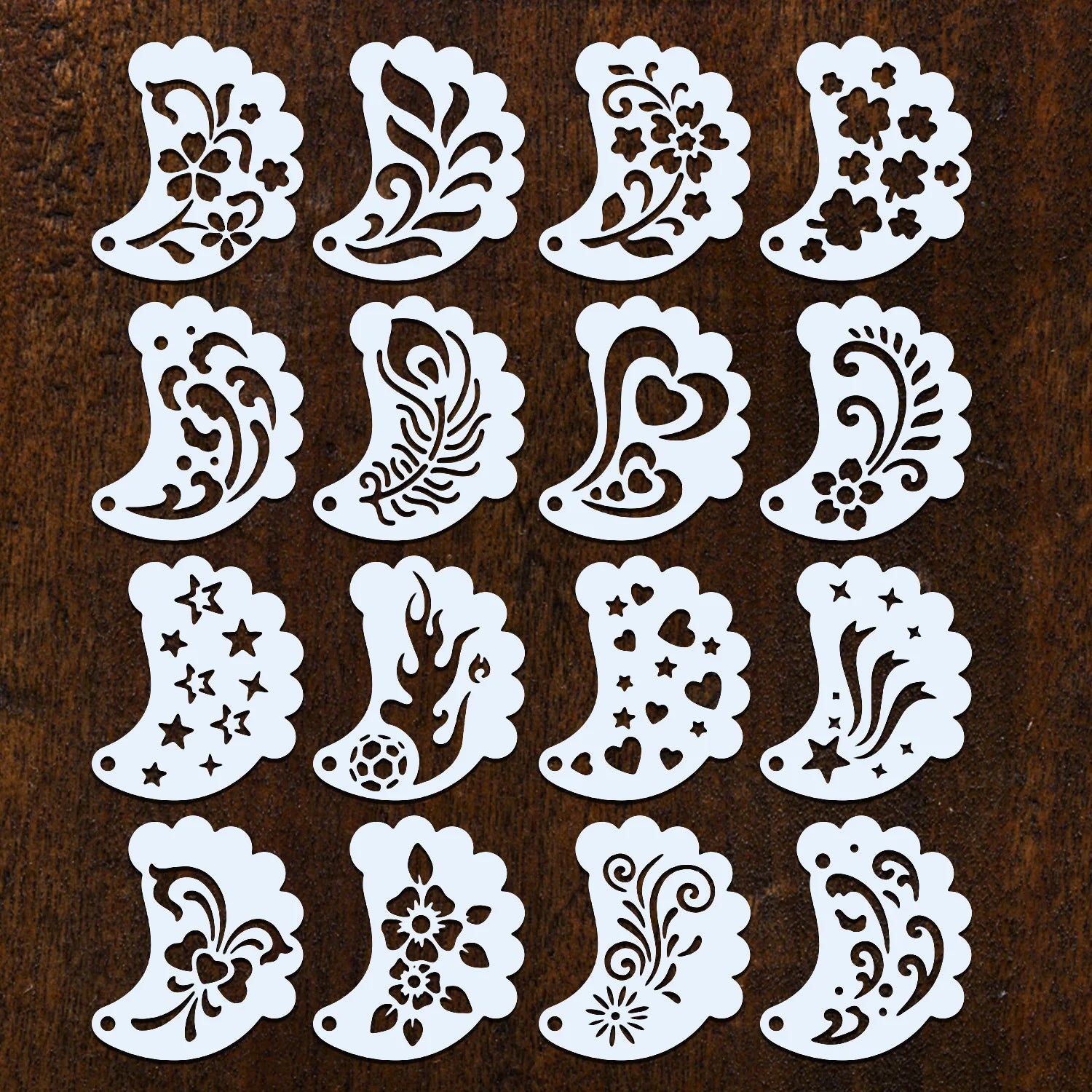 Face Paint Stencils Professional Body Art Paint Stencils Reusable For Adults Kids Easily Use Templates For Parties Makeup Tools - Tasawoq