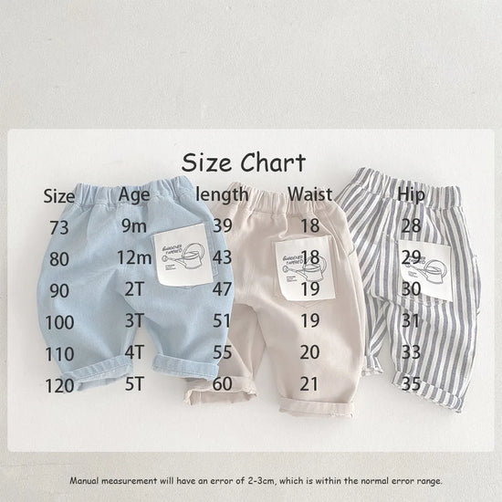 MILANCEL 1-5Y Children Jeans Boys Denim Pants Mid Waist Girls Trousers Fashion Kids Plaid Pants - Tasawoq
