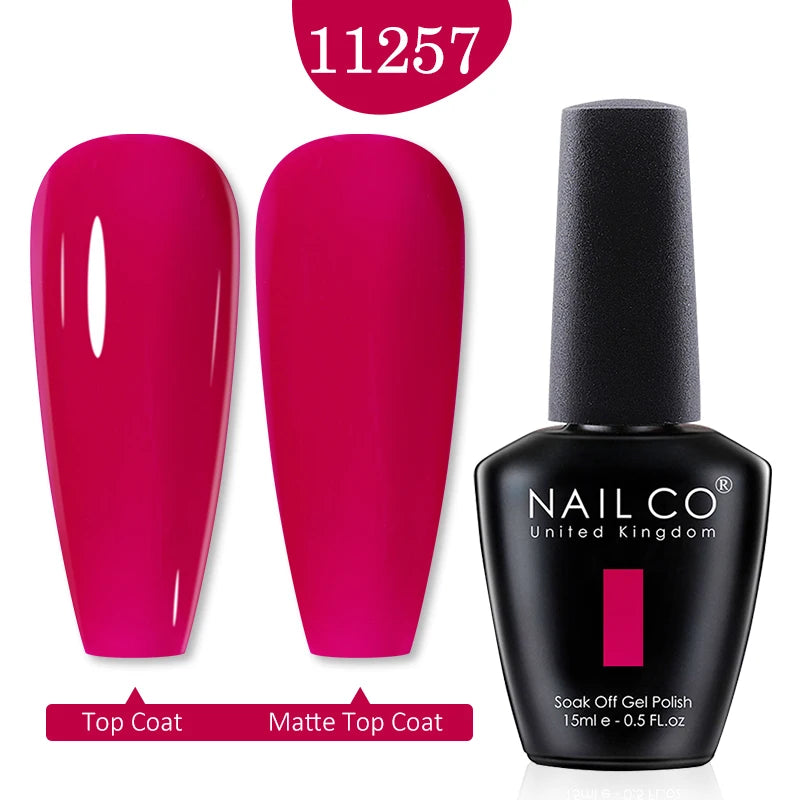 NAILCO Red Colors Series 15ML Nail Gel Polish Nail Supplies Semi Permanent For Nail Art Manicure Soak Off LED UV Hybrid Varnish - Tasawoq