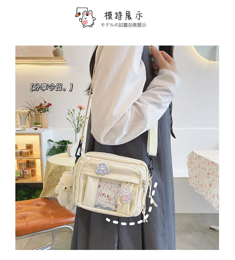 New Kawaii Bag Girls 2025 New JK Transparent Bag Small Crossbody Bag For Women Purses and Handbags Shoulder Bag Itabag Bolso - Tasawoq