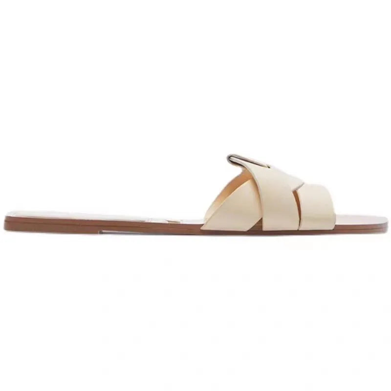 2024 New Fashion Slippers Women Sexy Flat Sandals Casual Ladies Sand Beach Slippers Elegant Fish Mouth Slippers Women - Tasawoq