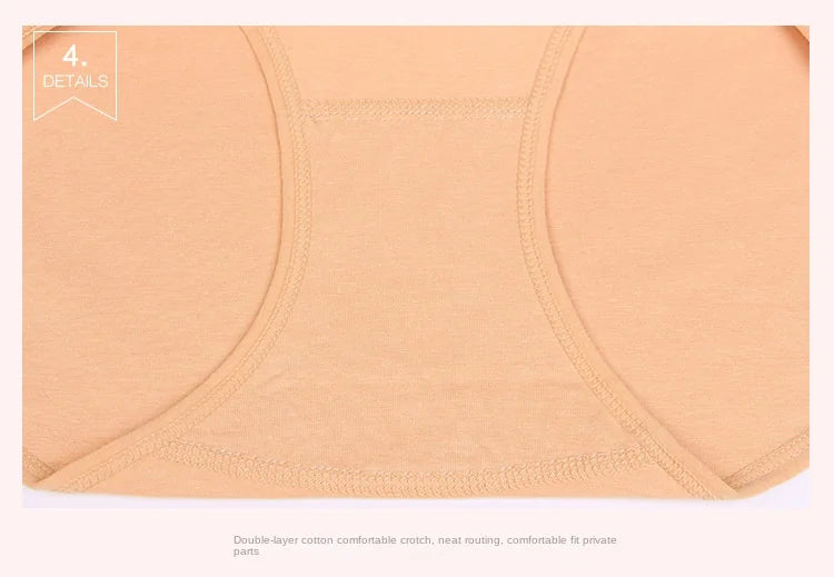 4Pcs/Lot High Waist Underwear Cotton Panties Women Body Slim Abdominal Underwear Plus Size Girls Briefs Female Lingerie Shaper - Tasawoq