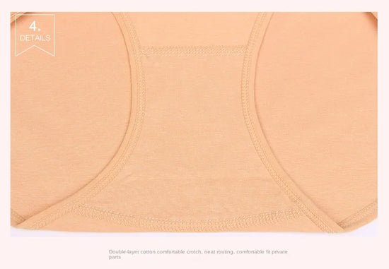 4Pcs/Lot High Waist Underwear Cotton Panties Women Body Slim Abdominal Underwear Plus Size Girls Briefs Female Lingerie Shaper - Tasawoq
