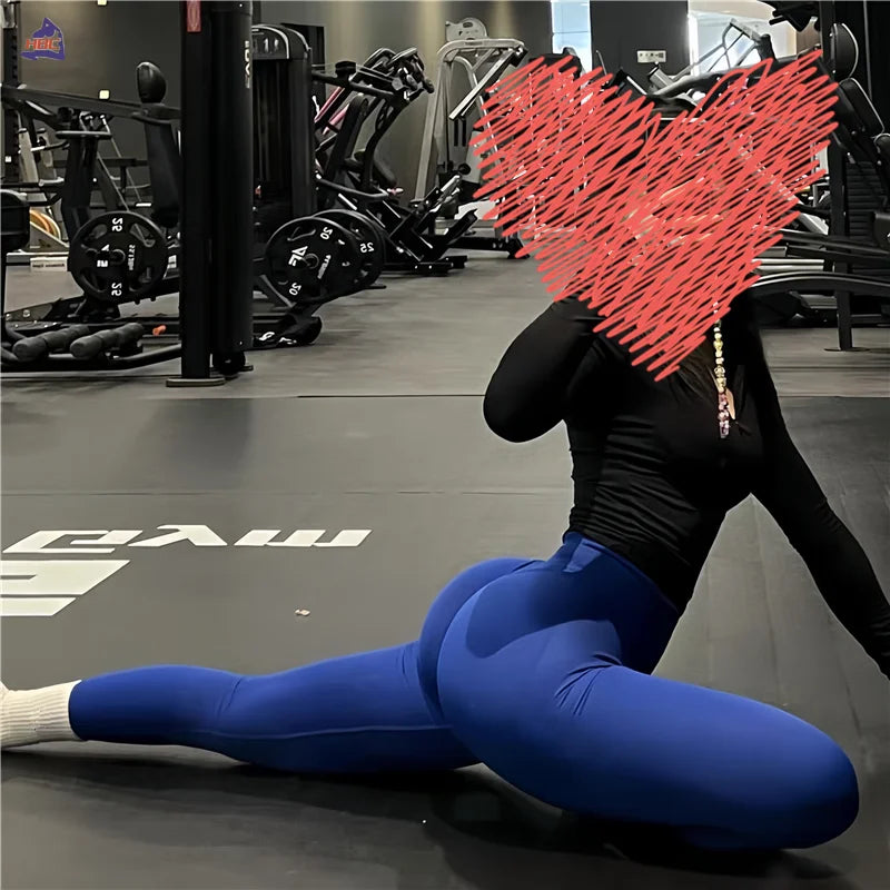 Seamless Sporty Leggings High Impact Yoga Leggings Fitness Pants Butt Lifting Tights Tummy Control Squat Proof Workout Tights - Tasawoq