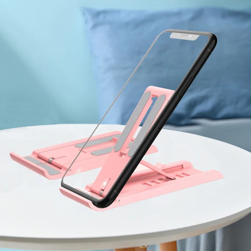 Desktop Phone Holder Stand Foldable Portable Tablet Stand Desk Lazy Bracket For iPhone 13 Pro iPad Mobile Phone Tablet below 12" - Tasawoq