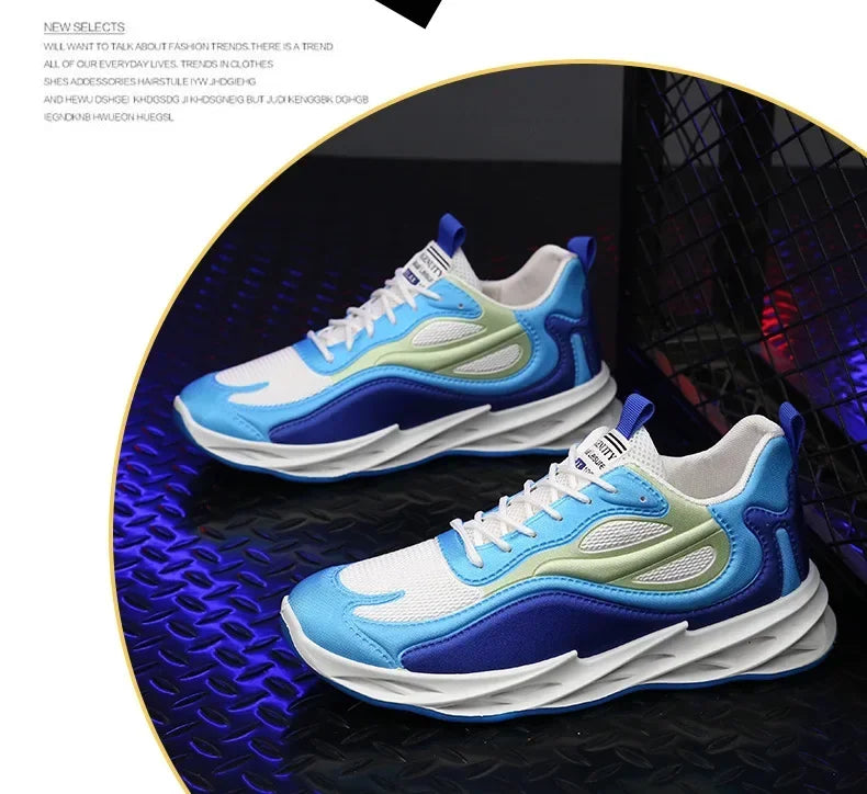 New Trendy Men's Sports Shoes Cushion Running Sneakers Outdoor Leisure Walking Jogging Trainers Soft Sole Breathable Footwear - Tasawoq