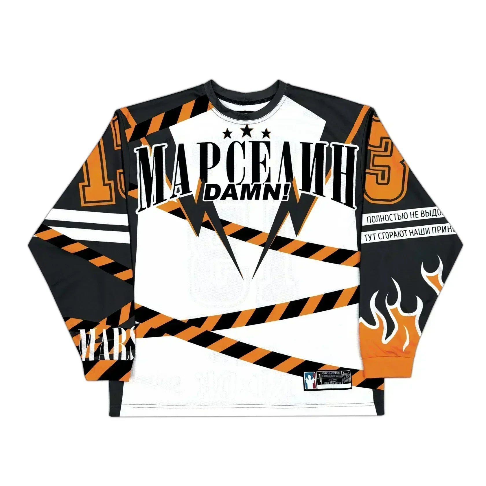 Y2k марселин Jersey Long Sleeves T-shirt Harajuku Vintage Streetwear Casual Baseball Jersey Casual Top Oversized Women Clothing - Tasawoq