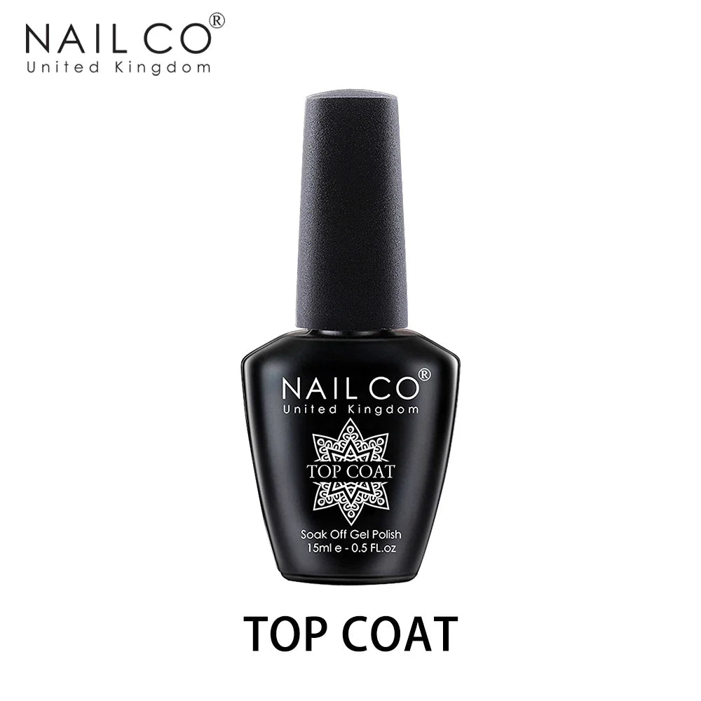 NAILCO 15ml Top Coat And Base Coat Art Design Gel Nail Polish UV Top Base Coat UV LED Soak Off Gel For Nail Decoration Varnish - Tasawoq