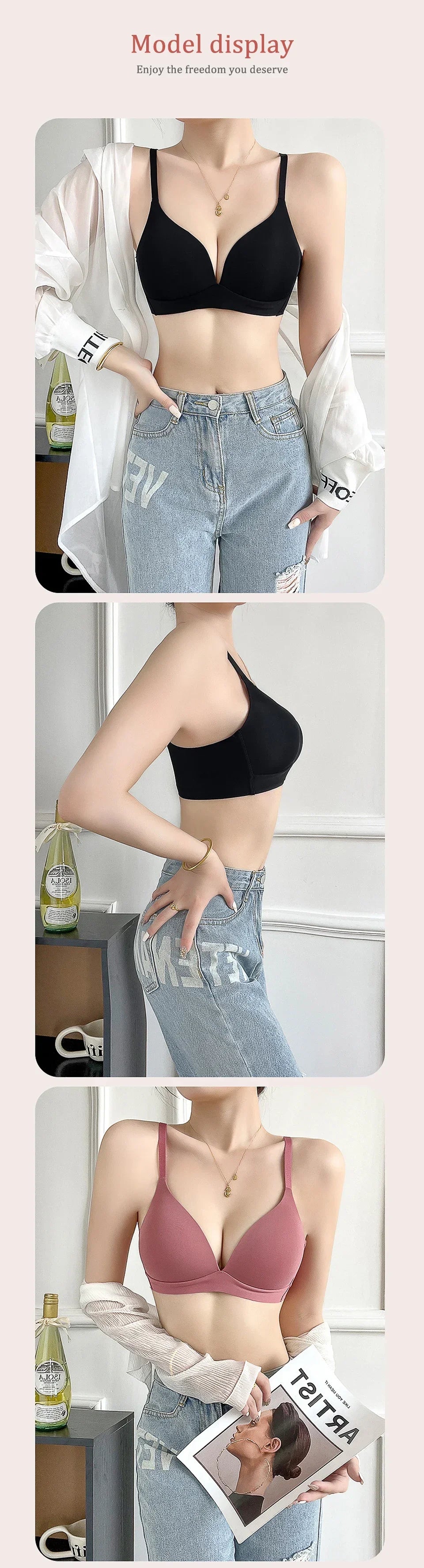FallSweet Women Push Up Bra Girls Seamless Bras Japanese Style Wireless Underwear No Steel Ring Bralette Sexy Female Lingerie - Tasawoq