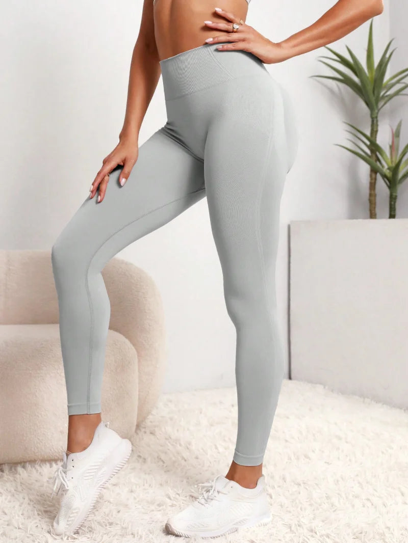 Women Gym Seamless Leggings Yoga Sports Pant Stretchy High Waist Fitness Sports Activewear Pants - Tasawoq