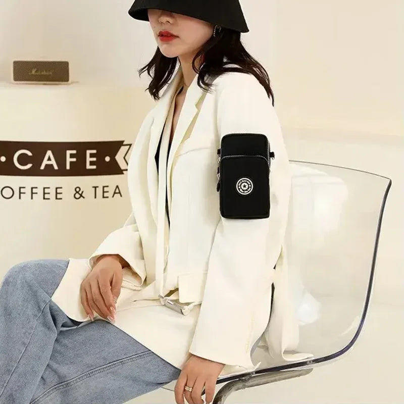 Portable Shoulder Bags Nylon Waterproof Women Mobile Phone Bags Mini Female Messenger Purse Lady Wallet Female CrossBody Bag - Tasawoq