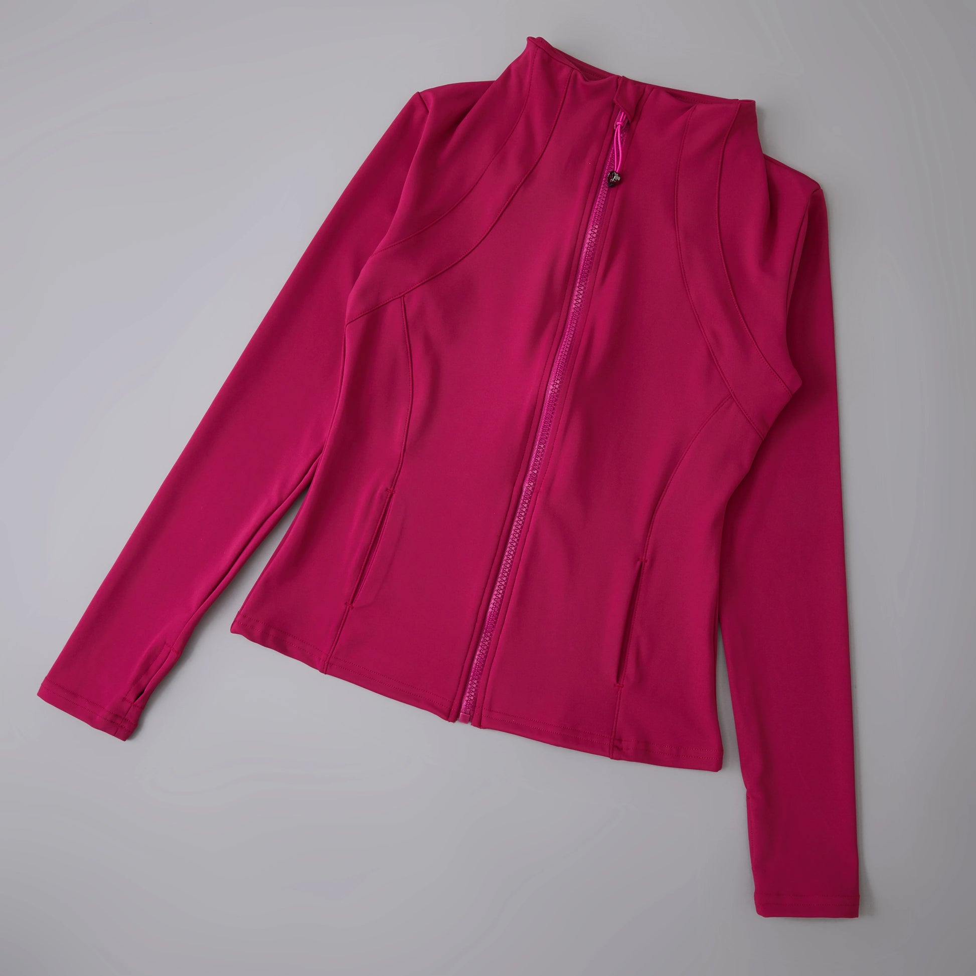 New yoga wear ladies coat round high elastic loose exercise yoga fitness long sleeve stand-up collar yoga tops - Tasawoq