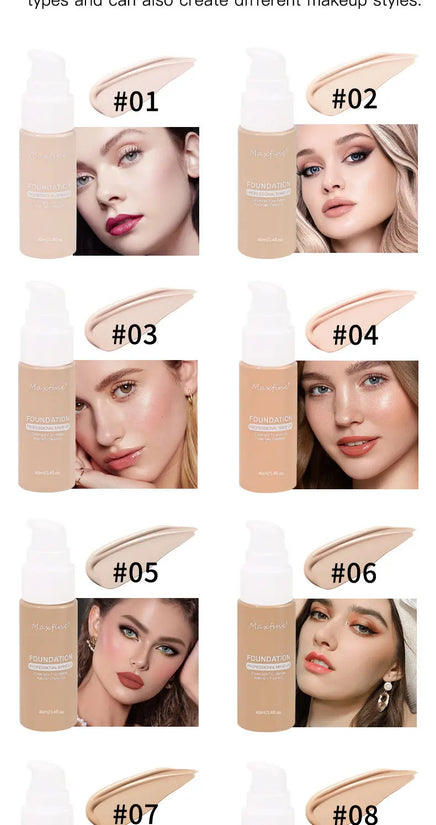 Liquid Foundation Effective Concealer Waterproof Sweat-resistant Makeup Professional Cosmetics - Tasawoq