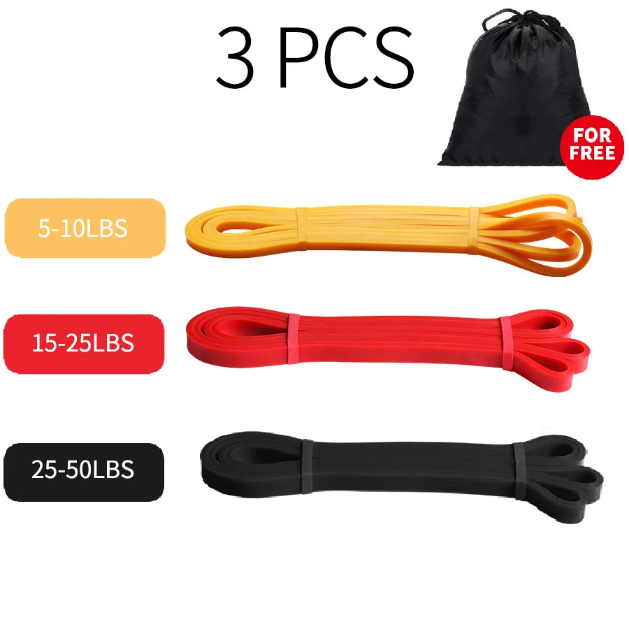 Resistance Bands Exercise Elastic Workout Ruber Loop Strength Rubber Band Gym Fitness Equipment Training Expander Unisex - Tasawoq