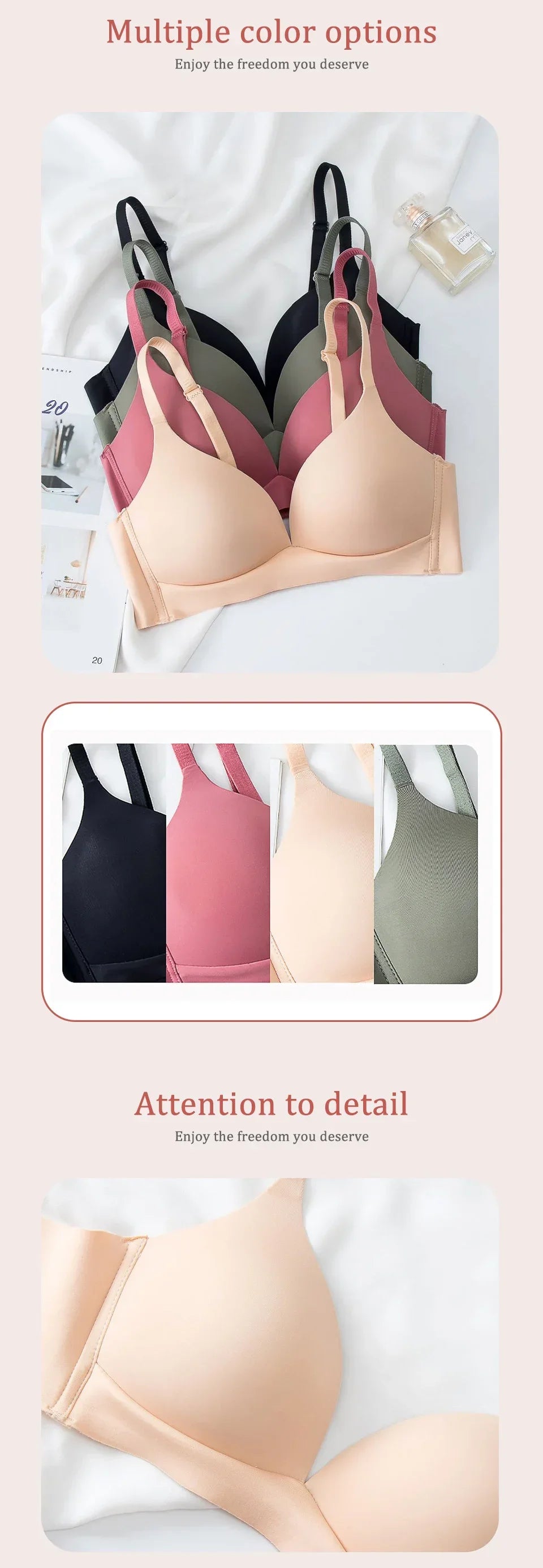 FallSweet Women Push Up Bra Girls Seamless Bras Japanese Style Wireless Underwear No Steel Ring Bralette Sexy Female Lingerie - Tasawoq