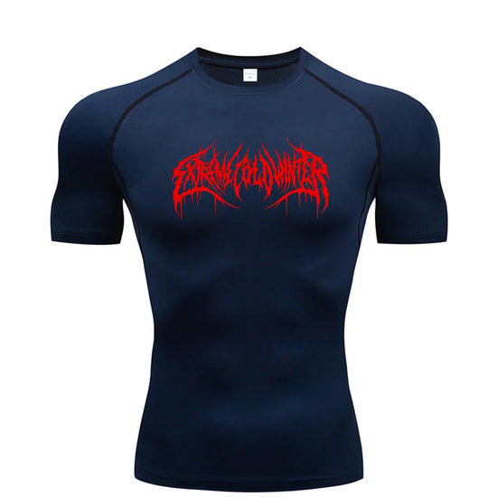 Summer Compression Sweatshirt Short Sleeve Men's Fitness T-Shirt Running Quick-Dry Top Gym Workout Bodybuilding T-Shirt S-3XL - Tasawoq