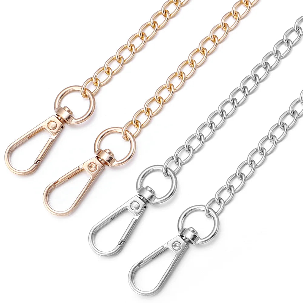Metal Aluminum Replacement Bag Chain 20/40/80/120cm Women Shoulder strap for bags replace Crossbody chain Bag Accessories - Tasawoq