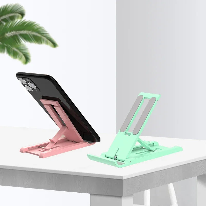 Desktop Phone Holder Stand Foldable Portable Tablet Stand Desk Lazy Bracket For iPhone 13 Pro iPad Mobile Phone Tablet below 12" - Tasawoq