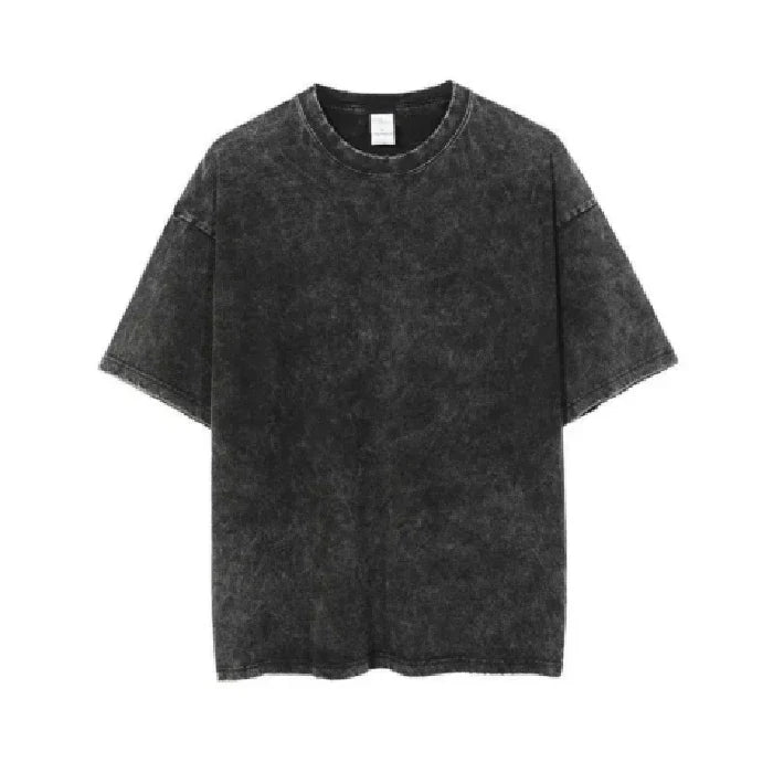 2025 Washed Vintage T-Shirts Street Hip Hop Retro Punk T Shirt women Harajuku Casual Cotton Short Sleeve Acid Wash TShirts top - Tasawoq