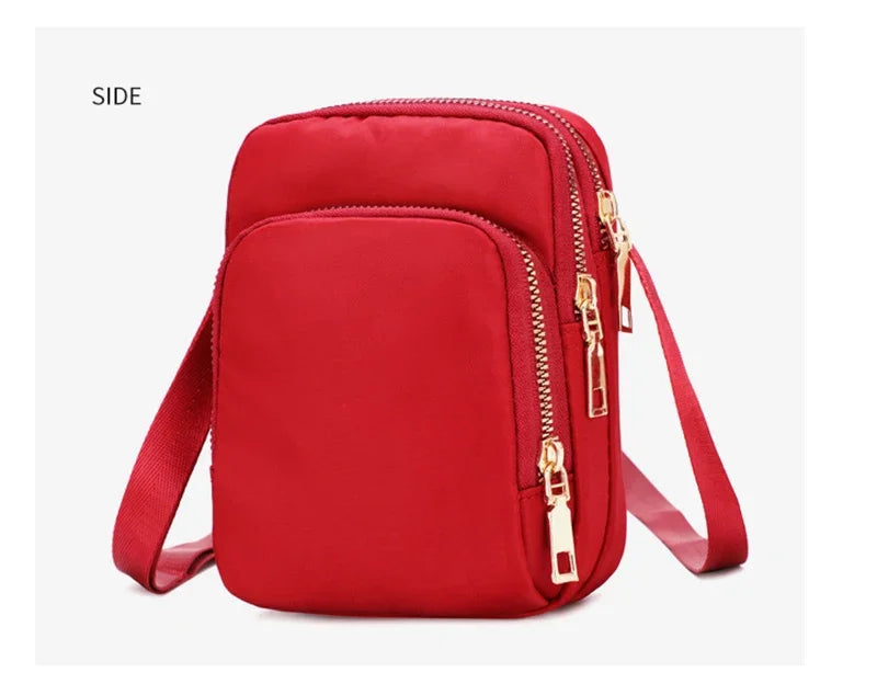 Women Bag Waterproof Shoulder Bag Crossbody Zipper Mobile Phone Lady Female Multifunction Handbag Wrist Purse Womens Pouch - Tasawoq