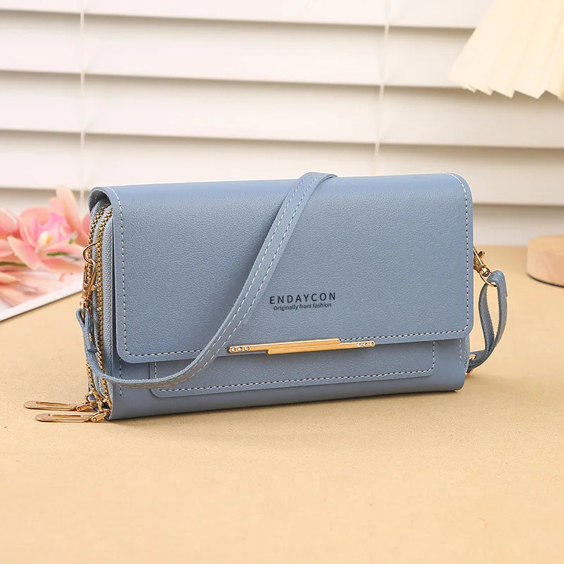 2024 New Women's Wallet Korean Multifunctional Shoulder Bag Mid-length Clutch Coin Purse - Tasawoq