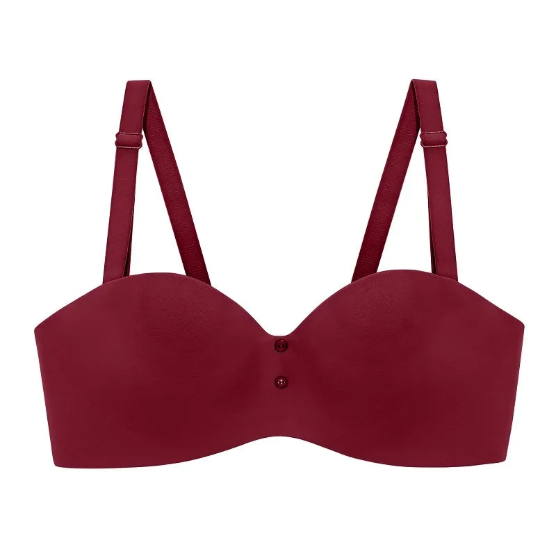 Women Sexy Seamless Bras Adjustable Push Up Brassiere No Steel Female Comfortable Underwear Ladies Solid Color Lingerie Bralette - Tasawoq