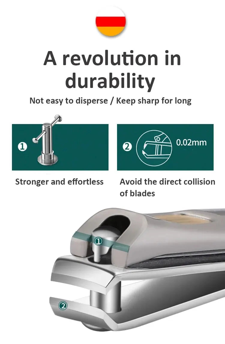 Nail Trimmer Pedicure Scissor Nail Clippers Stainless Steel Anti Splash Fingernail Cutter Manicure Tools Bionics Design - Tasawoq