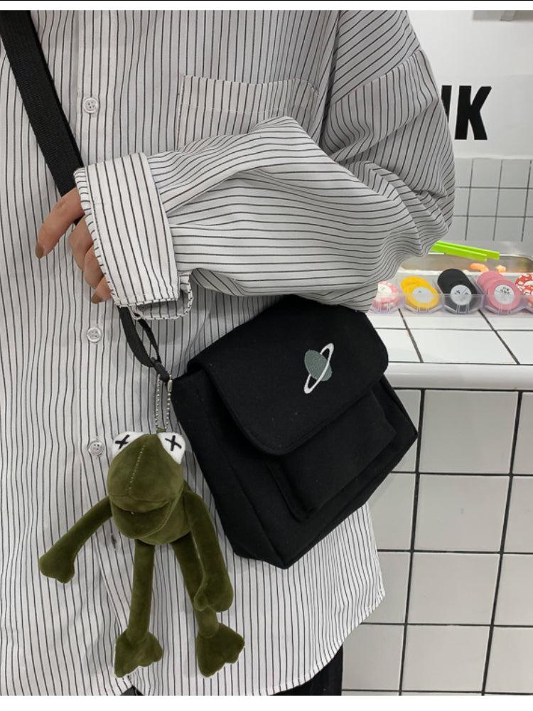 Casual Collage Student Messenger Bag Women Small Bag Canvas Shoulder Bag For Women Print Crossbody Bags Bolsas Sac - Tasawoq
