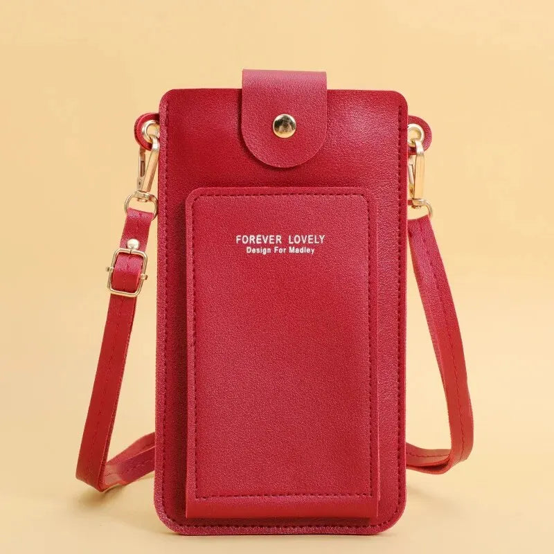 Women Bags Soft Leather Wallets Touch Screen Cell Phone Purse Crossbody Shoulder Strap Handbag for Female Cheap Women's Bags - Tasawoq