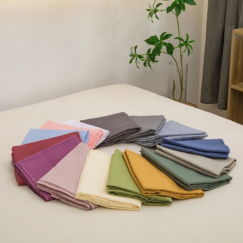 One Solid Color Simple Sheet Machine Washable Single Double Bed Linen Student Dormitory Sheet (pillowcase Not Included)