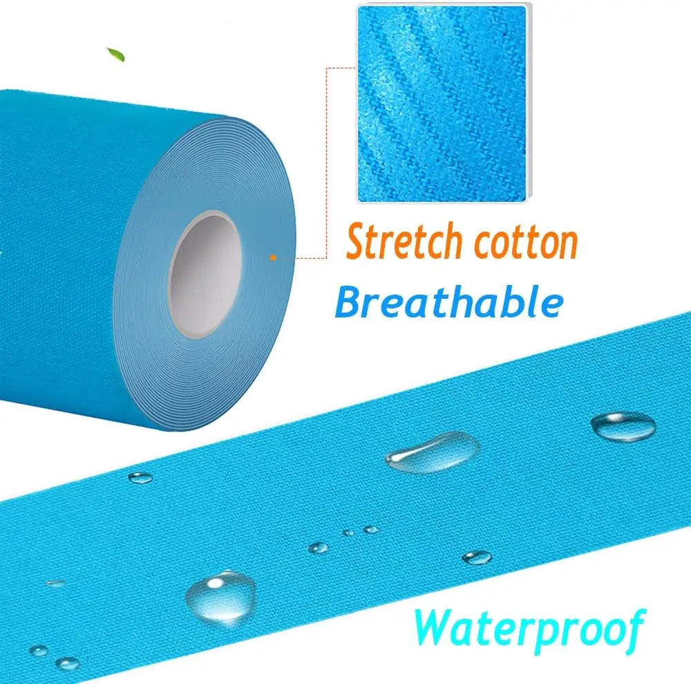 Waterproof Kinesiology Tape for Sports and Muscle Support – 5m Roll - Tasawoq