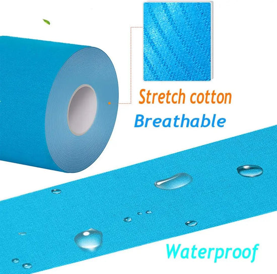 Waterproof Kinesiology Tape for Sports and Muscle Support – 5m Roll - Tasawoq