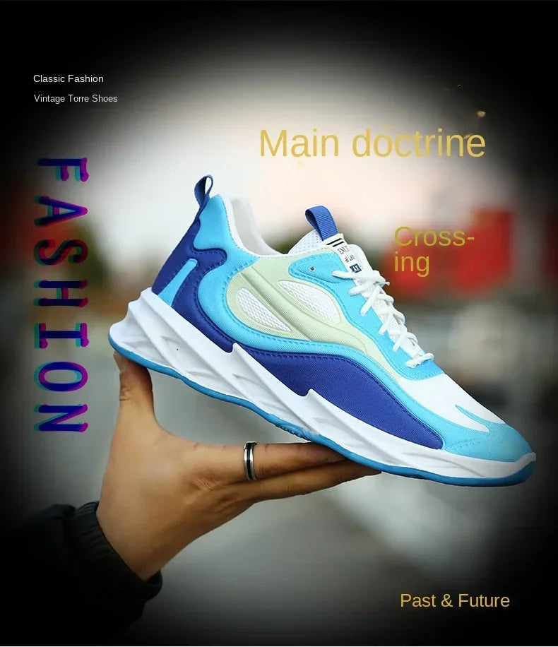 New Trendy Men's Sports Shoes Cushion Running Sneakers Outdoor Leisure Walking Jogging Trainers Soft Sole Breathable Footwear - Tasawoq
