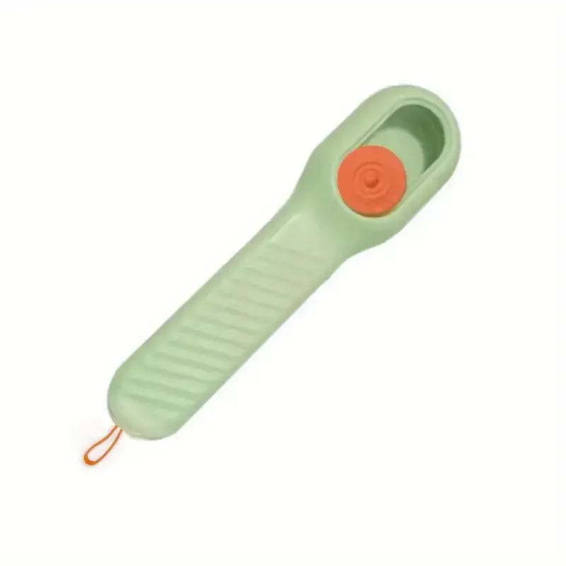 1pc Multi-function automatic spot shoe brush soft hair hand pressure hanging hole suitable for clothing carpet plastic handles - Tasawoq