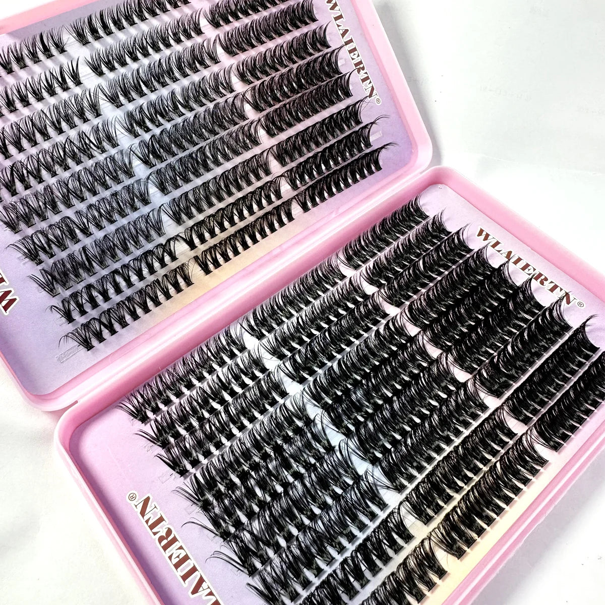 Faux Mink Eyelashes 540Cluster C Curled 9-16mm Mixed Natural Eyelash Extension 3D Russian Strip Personal Eyelash Makeup Tool - Tasawoq