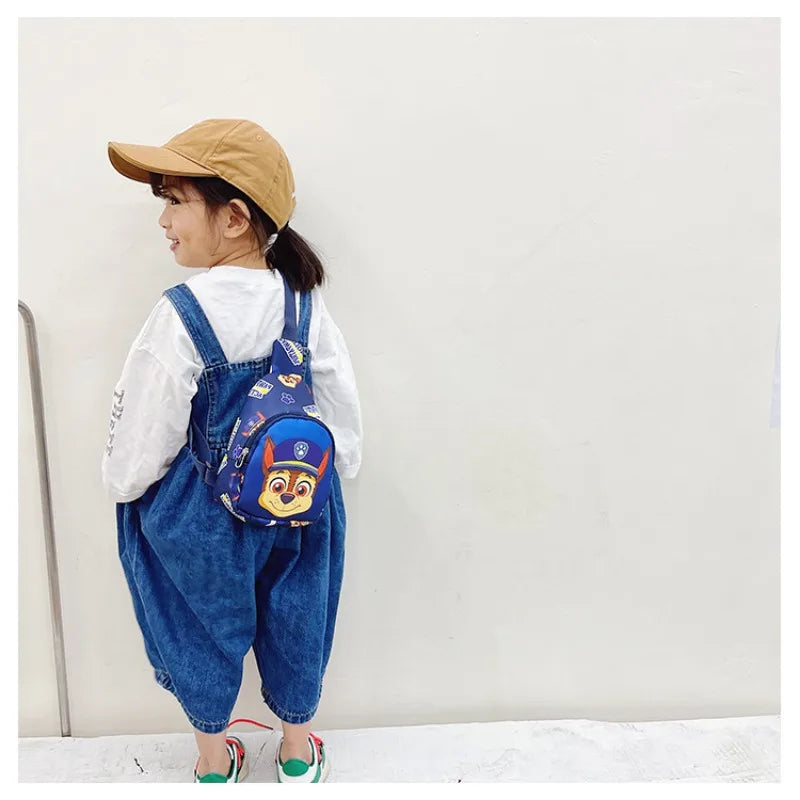 Paw Patrol Chest Bag Kids Children Mini Outdoor Shoulder Bags Boys Girls Paw Patrol Bag Costume Accessories Students Baby Bag - Tasawoq