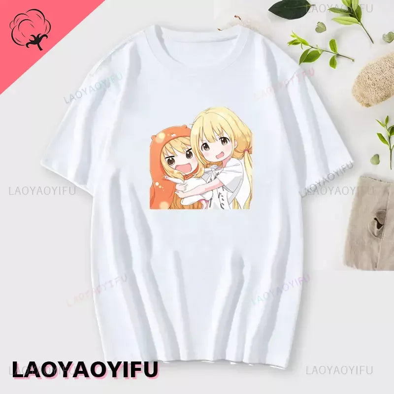 If You Work You Lose - Anzu Futaba Version T-Shirt 2024 New Kawaii Anime Cotton T-shirt Tees for Men Funny cartoon Otaku Tshirt - Tasawoq