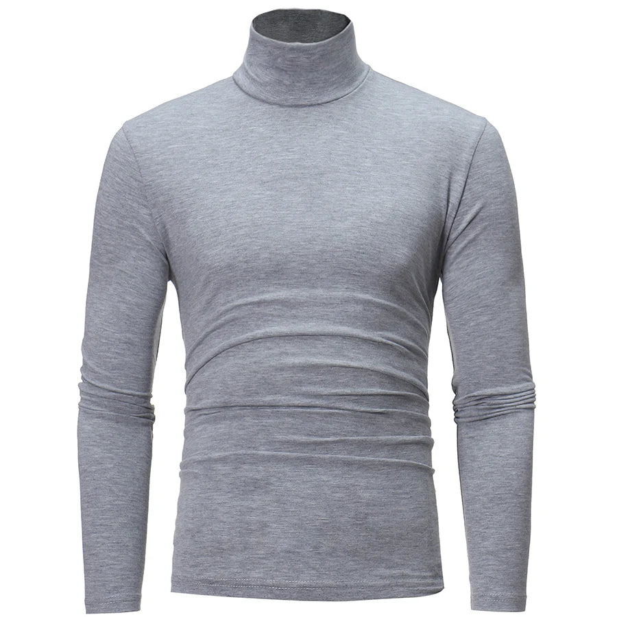 Thermal Underwear Tops Men Winter Clothes Thermal Shirt Autumn Men's Winter Tights High Neck Thin Slim Fit Long Sleeve T-shirt - Tasawoq
