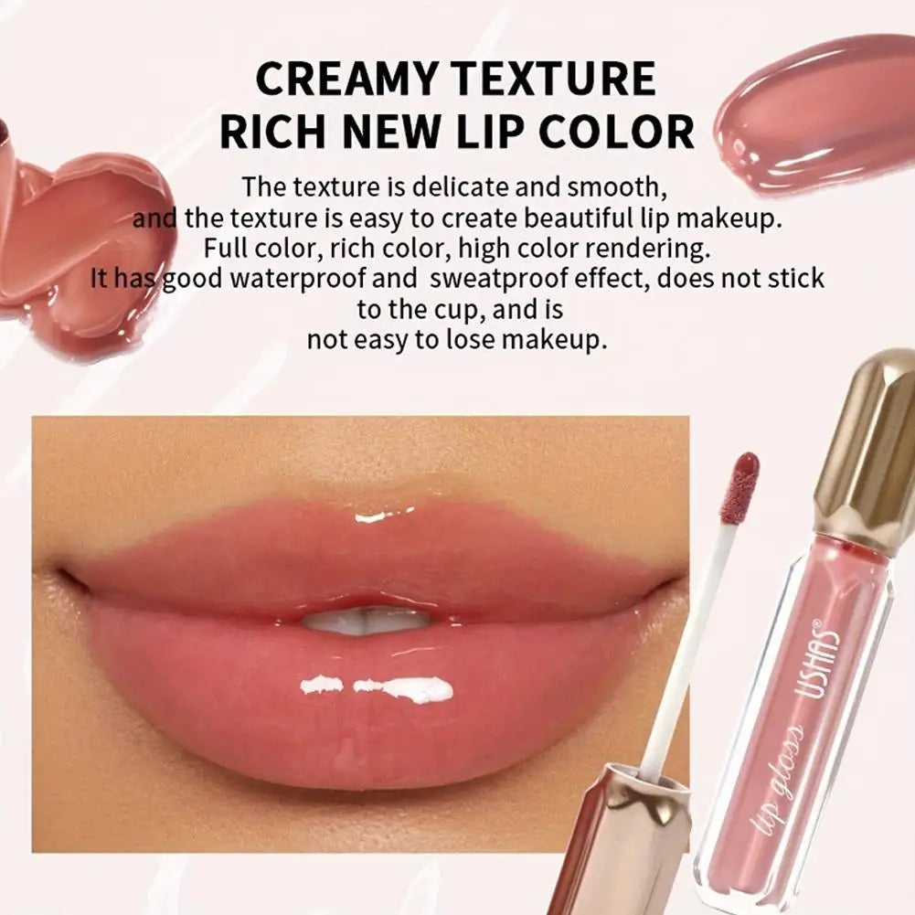 Mirror Pearl Lip Gloss Waterproof Long Lasting Moisturizing Lipstick Shine Glitter Lip Gloss Women Makeup Cosmetic - Tasawoq
