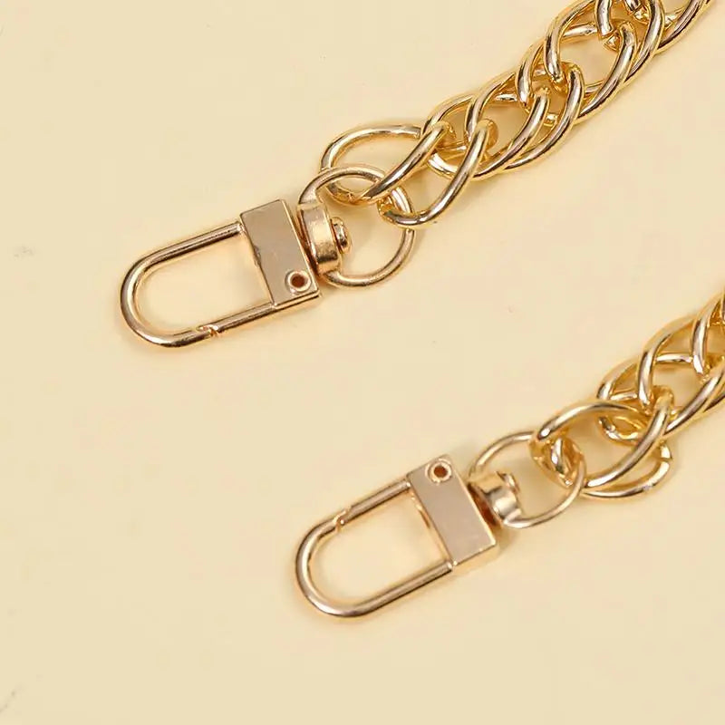 110cm Women Bag Aluminum Chain Color Retaining Gold Diy Simple Chain Metal Wrap Chain Underarm Shoulder Strap Replacement Strap - Tasawoq