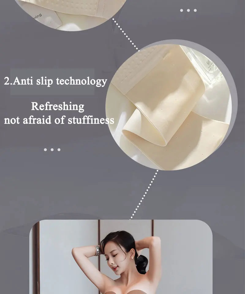 FINETOO Front Closure Sexy Push Up Bra Women Invisible Bras Underwear Lingerie For Female Brassiere Strapless Seamless Bralette - Tasawoq