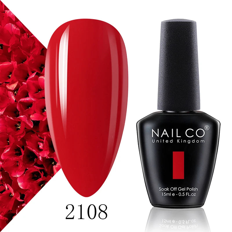 NAILCO 15ml Fresh Series Gel Nail Polish Design UV&LED Nail Gel Spring Summer Color Vernis Nail Art Glitter All For Manicure Set - Tasawoq