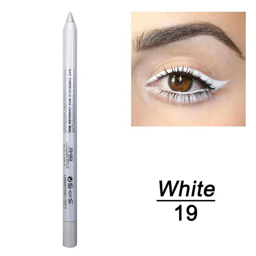 14-Color Colourful Eyeliner Pen, High Pigmented Pearly Shimmer Metallic Smokey Punk Gothic Style Eyeliner, Long Lasting Waterpro - Tasawoq