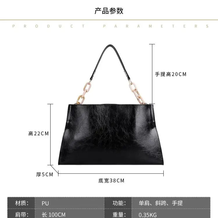 2024 New Design Handbags Women Shoulder Bag Soft Synthetic Leather Crossbody Large Capacity Fashion Female Underarm Bags - Tasawoq
