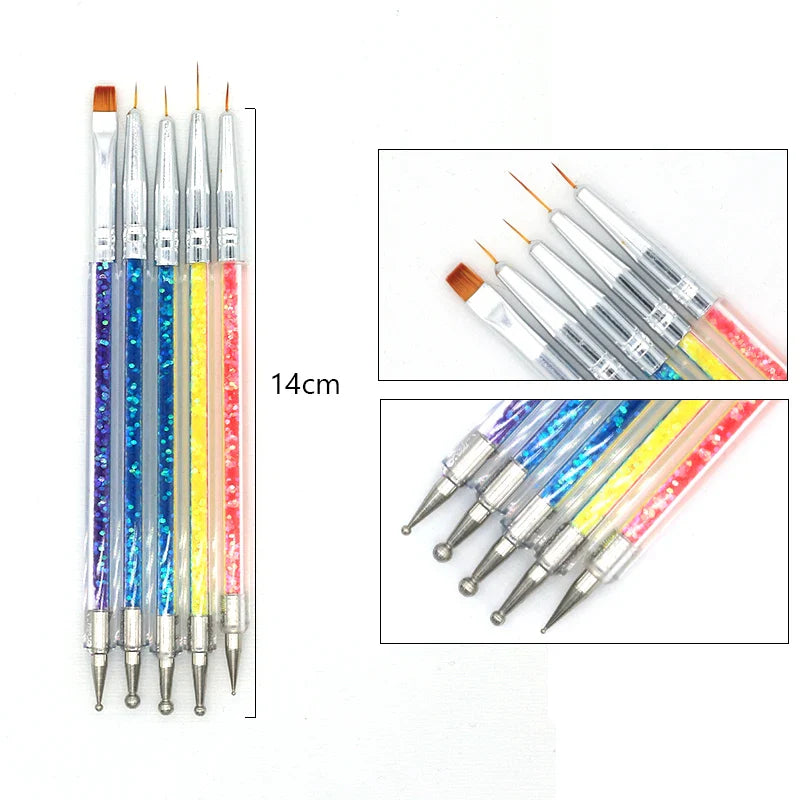 Nail Brush For Manicure Gel Brush For Nail Art 15Pcs/Set Nail Brush Acrylic Liquid Powder Carving Gel Brush - Tasawoq