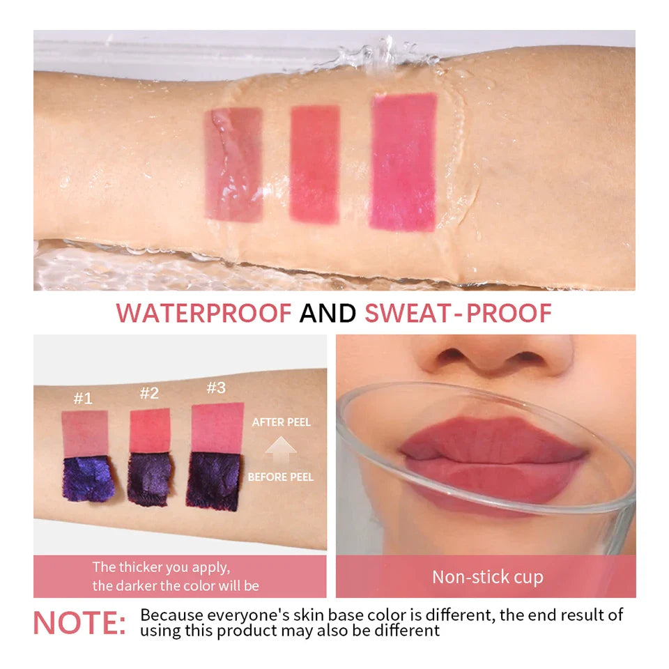 Long Lasting Lip Inks Korean Matte Lip Tint Peel Off Matte Tick for Lips Stick Free Shipping Liquid Lipstick Waterproof Makeup - Tasawoq