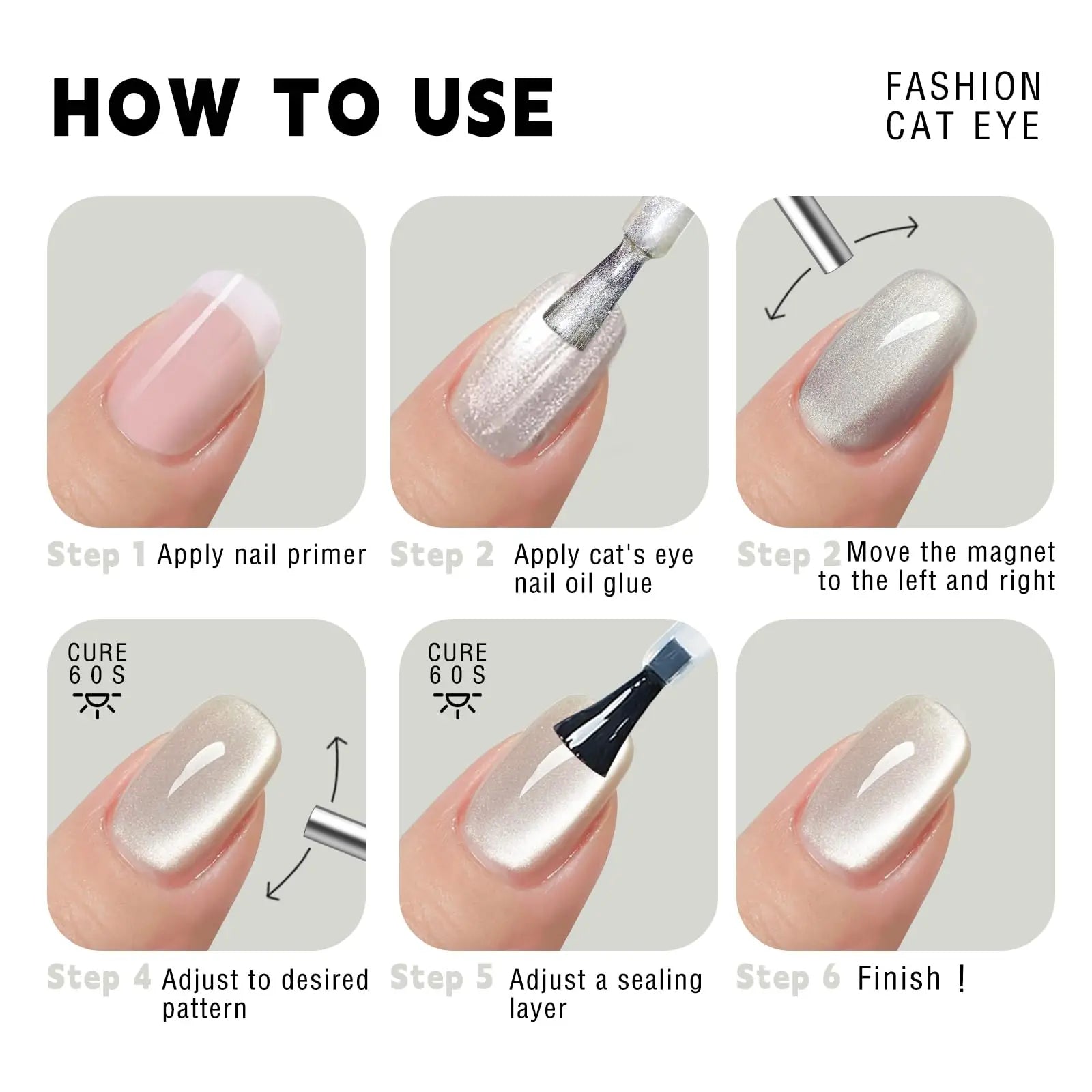 Nail Art Magnetic Pen 3D Cat Eye Painting Nails Art Design Dual-Ended Magnet Wand Gel Polish Magic for Manicure DIY&Salon Tools - Tasawoq